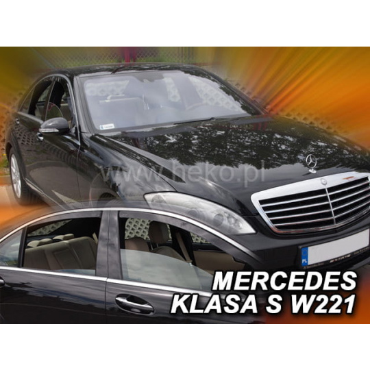 HEKO ofuky oken Mercedes Benz S W221 4dv (2005-2013) přední + zadní