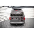 Maxton Design středový spoiler pod zadní nárazník pro Volkswagen Caddy Mk3 Facelift, černý lesklý plast ABS, pro verzi Long