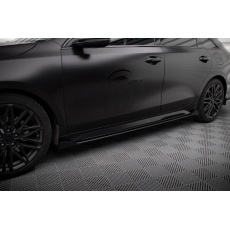 Maxton Design "Street Pro" difuzory pod boční prahy s křidélky pro Kia Proceed Mk1 Facelift GT, plast ABS bez povrchové úpravy, s červenou linkou Maxton Design "Street Pro" difuzory pod boční prahy s křidélky pro Kia Proceed Mk1 Facelift GT, plast ABS bez povrchové úpravy, s červenou linkou