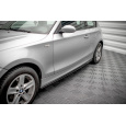 Maxton Design difuzory pod boční prahy ver.2 pro BMW řada 1 E81 Facelift, černý lesklý plast ABS