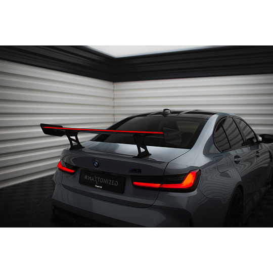 Maxton Design zadní křídlo s úzce rozkročenými držáky a LED světlem pro BMW M3 G80, pravý karbon Maxton Design zadní křídlo s úzce rozkročenými držáky a LED světlem pro BMW M3 G80, pravý karbon