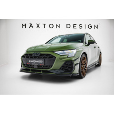 Maxton Design spoiler pod přední nárazník ver.2 pro Audi A3 8Y Facelift, černý lesklý plast ABS, S-Line / S-Line Sedan Maxton Design spoiler pod přední nárazník ver.2 pro Audi A3 8Y Facelift, černý lesklý plast ABS, S-Line / S-Line Sedan