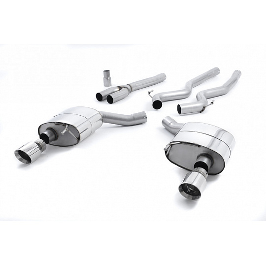 Milltek Sport výfukový systém cat-back dvojitý vývod bez rezonátoru pro Ford Mustang 2.3 EcoBoost (Fastback) 2015-2018, GT-100 leštěné koncovky