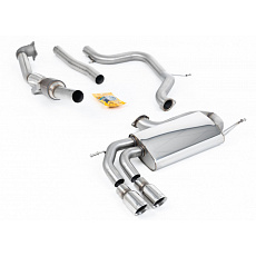 Milltek Sport výfukový systém Turbo-back vč. Hi-Flow sportovního katalyzátoru 3" Race System bez rezonátoru (hlasitější) pro Volkswagen Golf Mk5 GTi Edition 30 2.0T FSi 230PS 2006-2009, typ koncovek: GT-80 leštěné