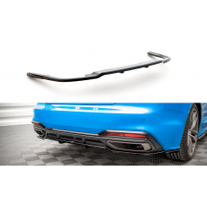 Maxton Design středový spoiler pod zadní nárazník s žebrováním pro Audi A5 F5 FL, černý lesklý plast ABS, S-Line Maxton Design středový spoiler pod zadní nárazník s žebrováním pro Audi A5 F5 FL, černý lesklý plast ABS, S-Line