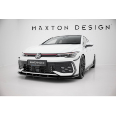 Maxton Design spoiler pod přední nárazník pro Volkswagen Golf R-Line Mk8 Facelift, černý lesklý plast ABS