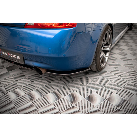 Maxton Design boční difuzory pod zadní nárazník pro Infiniti G37, černý lesklý plast ABS, Coupe