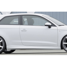 Rieger boční práh mont. strana pravá pro Audi A3 8V 3-dvéř. (convertible 8V7), 3-dvéř. (hatchback 8V1) vč. faceliftu, r.v. 07/12-08/16, 09/16-, plast ABS bez povrchové úpravy