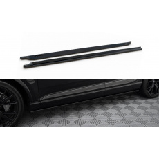 Maxton Design difuzory pod boční prahy ver.2 pro Audi SQ7 Mk2, černý lesklý plast ABS