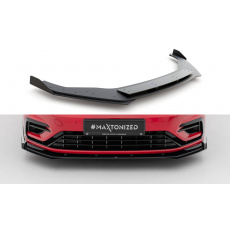 Maxton Design "Racing durability" spoiler pod přední nárazník s rohovými splittery pro Volkswagen Golf R Mk7 Facelift, plast ABS bez povrchové úpravy, s červenou linkou Maxton Design "Racing durability" spoiler pod přední nárazník s rohovými splittery pro Volkswagen Golf R Mk7 Facelift, plast ABS bez povrchové úpravy, s červenou linkou