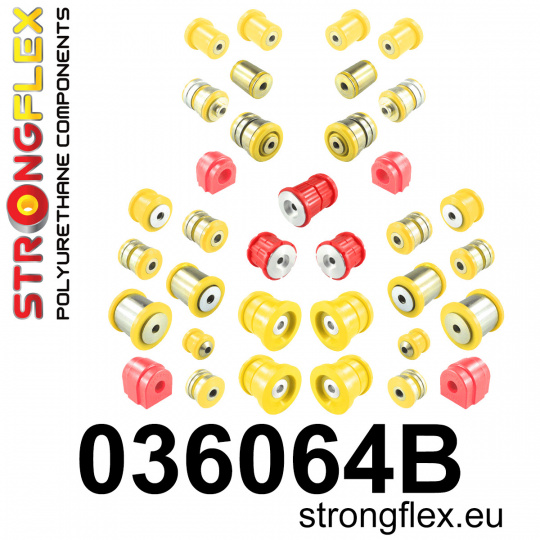 036064B: Strongflex Kompletní sada polyuretanových silentbloků pro zavěšení
