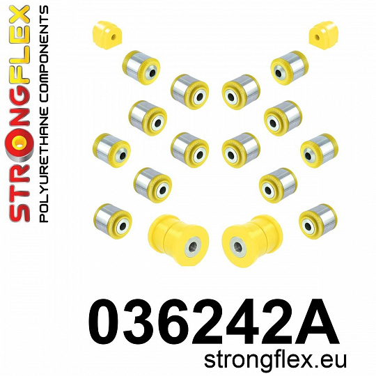 036242A: Strongflex Sada silentbloků zadního zavěšení varianta SPORT 036242A: Strongflex Sada silentbloků zadního zavěšení varianta SPORT