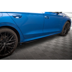 Maxton Design difuzory pod boční prahy ver.1 pro Škoda Octavia Mk4, černý lesklý plast ABS