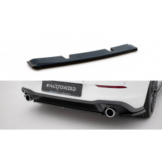 Maxton Design středový spoiler zadního nárazníku pro Volkswagen Golf GTI Mk8, černý lesklý plast ABS Maxton Design středový spoiler zadního nárazníku pro Volkswagen Golf GTI Mk8, černý lesklý plast ABS