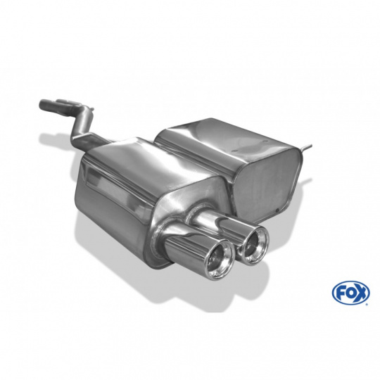 Fox Sportauspuff koncový tlumič výfuku s koncovkou 2x80 Typ 13 pro BMW Z4 E85 -2005 s motorem 2.2, 2.5, 3.0 Fox Sportauspuff koncový tlumič výfuku s koncovkou 2x80 Typ 13 pro BMW Z4 E85 -2005 s motorem 2.2, 2.5, 3.0