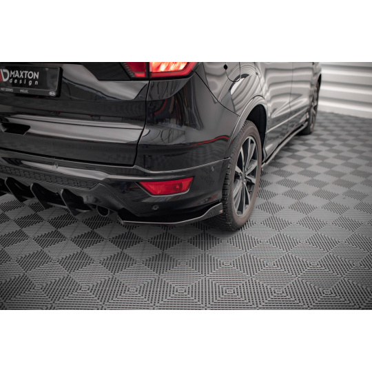 Maxton Design boční difuzory pod zadní nárazník pro Ford Escape MK3 ST-Line, černý lesklý plast ABS