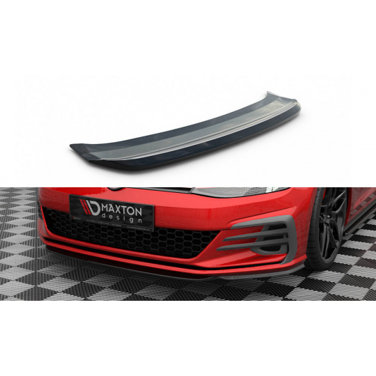 Maxton Design spoiler pod přední nárazník ver.5 pro Volkswagen Golf GTI Mk7 Facelift, černý lesklý plast ABS