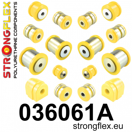 036061A: Strongflex Sada silentbloků zadního zavěšení varianta SPORT