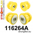 116264A: Strongflex Sada silentbloků zadního nosníku varianta SPORT