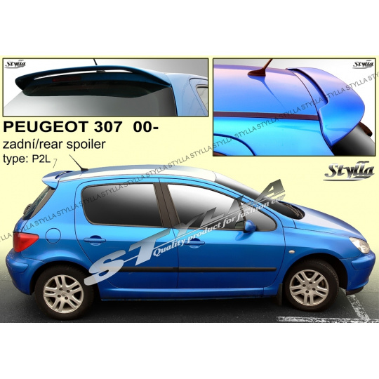 Stylla spoiler zadních dveří Peugeot 307 htb