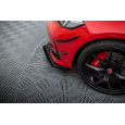 Maxton Design rohové spoilery pod přední nárazník pro Honda Civic Mk11 Type-R, černý lesklý plast ABS