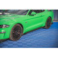 Maxton Design "Street Pro" difuzory pod boční prahy s křidélky ver.1 pro Ford Mustang MK6 GT Facelift, plast ABS bez povrchové úpravy