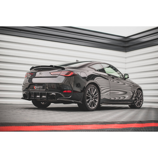 Maxton Design prodloužení spoileru pro Infiniti Q60 Mk2, černý lesklý plast ABS