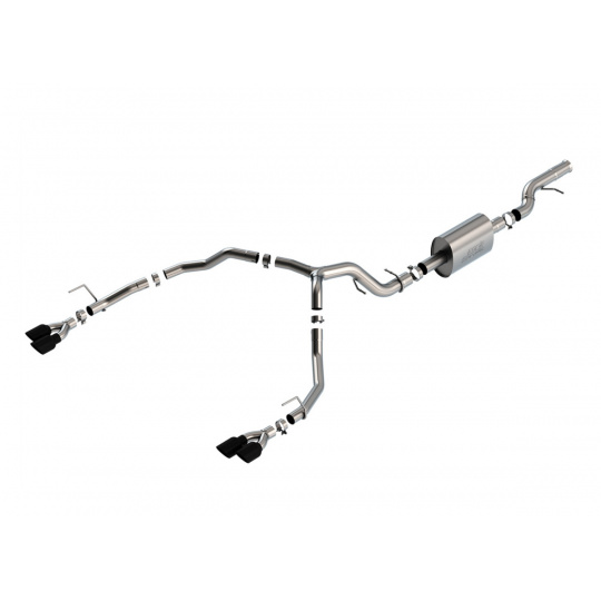 Borla Cat-Back výfukový systém "S-Type" pro Chevrolet Tahoe Premier/Tahoe High Country/Tahoe Z71/Tahoe RST 6.2L, V8, automat, 2WD/4WD, 4-dvéř., r.v. 2021-2024, typ koncovek: černé