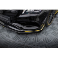 Maxton Design rohové spoilery pod přední nárazník pro Mercedes CLA C 117 Facelift 45 Aero, plast ABS bez povrchové úpravy
