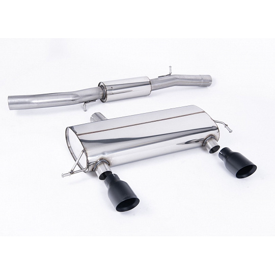 Milltek Sport výfukový systém cat-back 3" Race systém s rezonátorem (tišší) pro Audi TT 180 / 225 quattro Coupe/Roadster 1998-2006, typ koncovek: GT-100 černé Milltek Sport výfukový systém cat-back 3" Race systém s rezonátorem (tišší) pro Audi TT 180 / 225 quattro Coupe/Roadster 1998-2006, typ koncovek: GT-100 černé