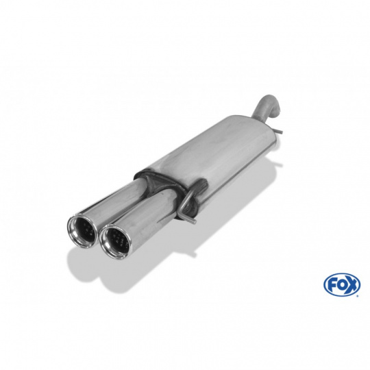 Fox Sportauspuff koncový tlumič výfuku s koncovkou 2x76 Typ 13 pro Volkswagen Corrado 16V, VR6 s motorem 2.0 16V Fox Sportauspuff koncový tlumič výfuku s koncovkou 2x76 Typ 13 pro Volkswagen Corrado 16V, VR6 s motorem 2.0 16V