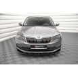 Maxton Design spoiler pod přední nárazník ver.2 pro Škoda Octavia Mk3 Facelift, černý lesklý plast ABS