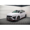 Maxton Design spoiler pod přední nárazník s křidélky ver.2 pro Hyundai Kona N Mk1, černý lesklý plast ABS