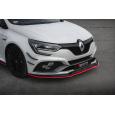 Maxton Design spoiler pod přední nárazník ver.3 pro Renault Megane RS Mk4, černý lesklý plast ABS, s červenou linkou