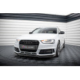 Maxton Design spoiler pod přední nárazník ver.2 pro Audi A4 B8 Competition Facelift, černý lesklý plast ABS, Avant