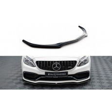 Maxton Design spoiler pod přední nárazník ver.1 pro Mercedes třída C W205/C63 AMG, černý lesklý plast ABS, Combi