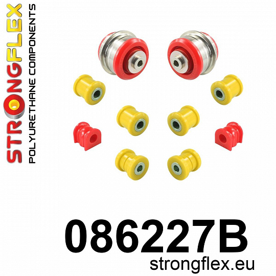 086227B: Strongflex Sada silentbloků zadního zavěšení 086227B: Strongflex Sada silentbloků zadního zavěšení