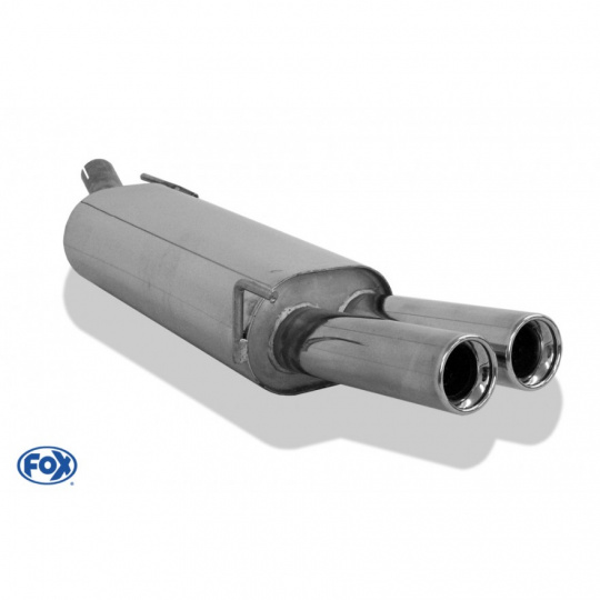Fox Sportauspuff koncový tlumič výfuku s koncovkou 2x76 Typ 13 pro Volkswagen Golf IV s motorem 1.6, 1.8, 1.9 TDI, 2.0