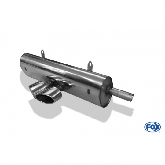 Fox Sportauspuff koncový tlumič výfuku s vývodem uprostřed s koncovkou 2x115x85 Typ 38 uprostřed pro Porsche Boxster 986 1996- s motorem 2.5