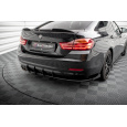 Maxton Design "Street Pro" boční difuzory pod zadní nárazník s křidélky pro BMW řada 4 F36, plast ABS bez povrchové úpravy, s červenou linkou