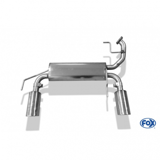 Fox Sportauspuff koncový tlumič výfuku s koncovkou 1x100 Typ 16 na obou stranách pro Suzuki Swift IV 2010- s motorem 1.2 Fox Sportauspuff koncový tlumič výfuku s koncovkou 1x100 Typ 16 na obou stranách pro Suzuki Swift IV 2010- s motorem 1.2