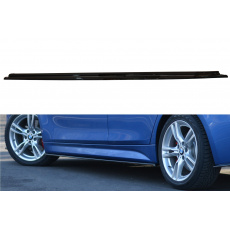 Maxton Design difuzory pod boční prahy pro BMW řada 3 F30 Facelift, černý lesklý plast ABS