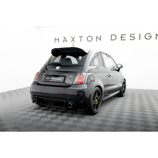 Maxton Design boční difuzory pod zadní nárazník v.2 pro Abarth 500 Mk1, černý lesklý plast ABS