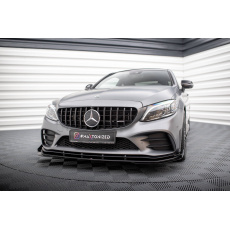 Maxton Design "Street Pro" spoiler pod přední nárazník s křidélky pro Mercedes třída C W205 Facelift/43 AMG/Coupe, plast ABS bez povrchové úpravy, s červenou linkou Maxton Design "Street Pro" spoiler pod přední nárazník s křidélky pro Mercedes třída C W205 Facelift/43 AMG/Coupe, plast ABS bez povrchové úpravy, s červenou linkou