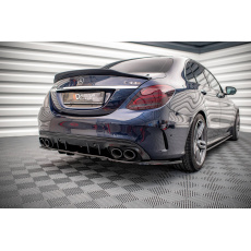 Maxton Design středový spoiler pod zadní nárazník s žebrováním pro Mercedes třída C W205 Facelift/43 AMG Sedan, černý lesklý plast ABS Maxton Design středový spoiler pod zadní nárazník s žebrováním pro Mercedes třída C W205 Facelift/43 AMG Sedan, černý lesklý plast ABS