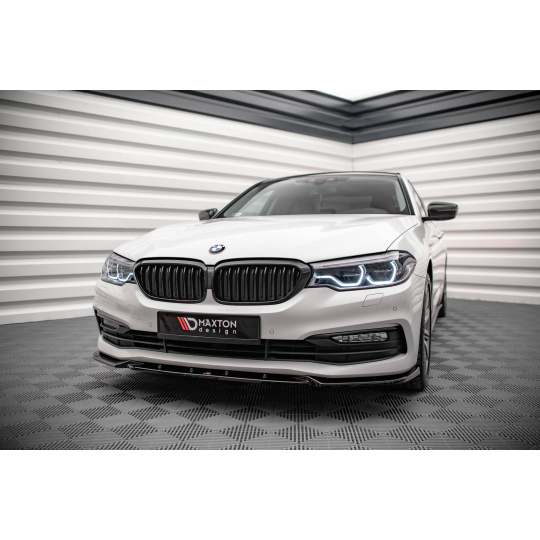 Maxton Design spoiler pod přední nárazník ver.2 pro BMW řada 5 G30, černý lesklý plast ABS