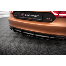 Maxton Design "Street Pro" difuzor zadního nárazníku pro Audi A7 C7, plast ABS bez povrchové úpravy, s červenou linkou