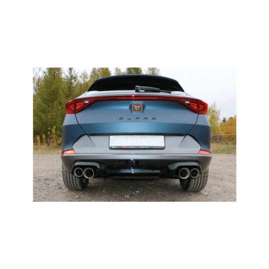 Fox Sportauspuff výfukový systém od katalyzátoru s klapkami s koncovkou 2x100 Typ 25 (vnitřní) a 2x90 Typ 25 (vnější) pro Cupra Formentor 2020- s motorem 2.0 l