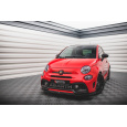 Maxton Design spoiler pod přední nárazník pro Fiat 500/595/695 Abarth Mk1 FL, černý lesklý plast ABS