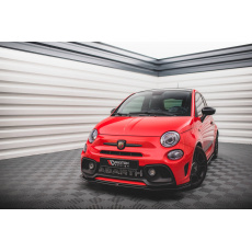 Maxton Design spoiler pod přední nárazník pro Fiat 500/595/695 Abarth Mk1 FL, černý lesklý plast ABS